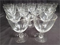 14 glass water goblets