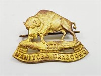XII Manitoba Dragoons Canada Cap Badge