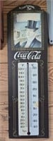 Vintage wood drink Coca-Cola thermometer