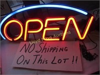 Neon Style OPEN Sign -26" Long w/ Chain