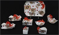 8 Pcs. Royal Bayreuth Devil & Cards Porcelain