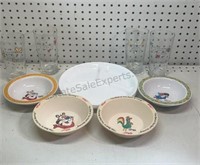 Cereal Bowls, set of Corell Plates