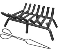 Fireplace Grate 24 Inch Heavy Duty Wrought Iron