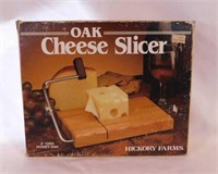 1970's Hickory Farms honey oak cheese slicer in