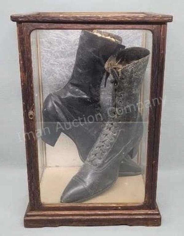 Showcase with Women's Victorian Boots