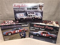 3 Racecar models "Gray Ghost" & Richard Petty