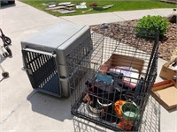 Dog Kennel, Carrier and Supplies