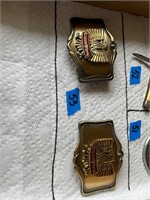 (2) Gold Wing Belt Buckles
