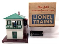 Postwar Lionel 445 Operating Switch Tower in box