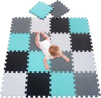meiqicool EVA Foam Play Mat for Children with Puzz