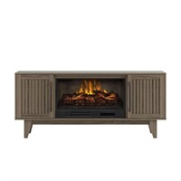 65 in. Console Electric Fireplace - Warm Gray
