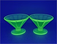 2pc Uranium Vaseline Parfait Cups -GLOW