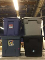 4 storage bins with lids.