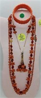 Vintage Coral Necklaces & Bracelet