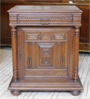 Henri II Style Oak Cabinet.