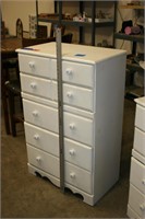 Painted Wooden Chest of Drawers w/Ceramic Knobs