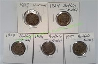 V-Nickel and Buffalo Nickels