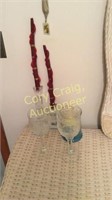 Candle Holders, Candles, Wine Glasses