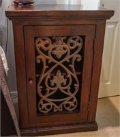 Wood and iron side cabinet