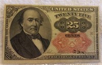 US 25 Cents Fractional Currency