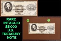 Rare Intaglio $5,000 U.S. Treasury Note