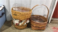 3 ASST LONGABERGER BASKETS W ASST INSERTS