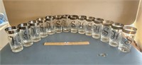 S & H Rimmed Drinking Glasses