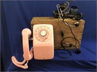 LOT INCLUDING PINK WALL PHONE & OPERATOR'S
