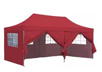 10 ft. x 20 ft. Red Patio Canopy Tent