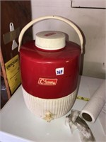 Vintage Coleman Water Cooler (Tall Red)