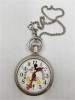 Mickey Mouse hand-wind pocket watch