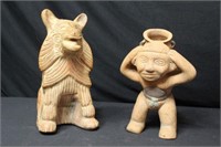 2 Mexican Pottery Figures