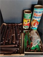 Vintage Lincoln Logs, Elgo Bricks, Tinker Toys