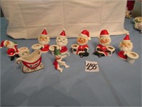 8 LEFTON PIECES- 6 SANTA CLAUS