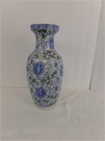 Blue Floral Chinese Vase
