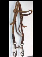 VERY EARLY RARE PONY BRIDLE W/ CROWN ROSETTES