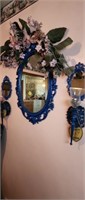 All blue Wall decor &mirror