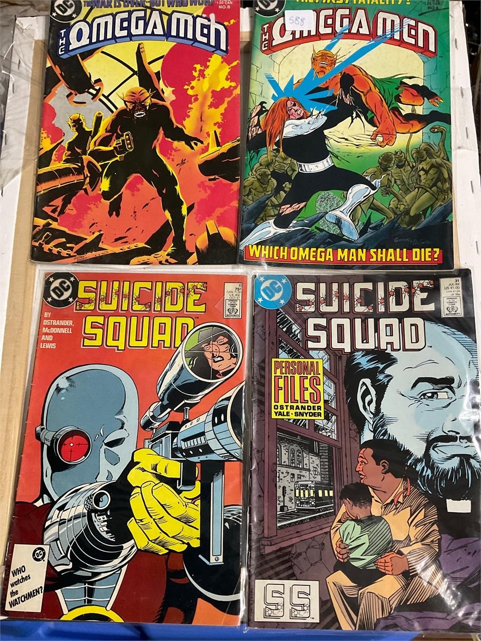 Omega man and suicide squad vintage comics