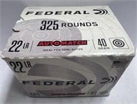 Unopened 325 Round Box Federal .22 Long Rifle Ammo