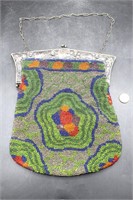 1920s Floral Seed/Beaded "Flowing Ladies" Handbag