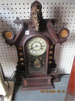 1881 Antique Gingerbread Clock w/Figural Head