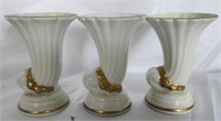 3 pieces Small Porcelain Vases
