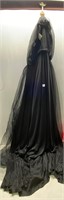 Black hooded cape