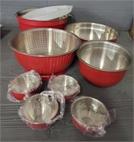 Set of Mixing Bowles Strainer w/ Lids
