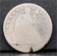 1854O arrow date seated liberty half dollar