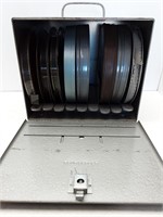 8 - 16MM CLASSIC BOXING FILMS IN STEEL COMPARTMENT