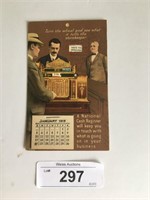 Rare. Mechanical Calendar Advertising Card.