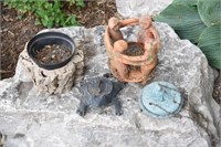 Garden Decor, Planter, Friendship Ring, Dial Frog