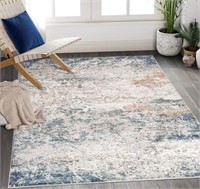 Art&Tuft Washable Rug, 8'x10', Blue - UNUSED