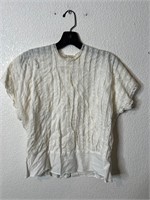 Vintage 60s Femme Lace Button Back Shirt